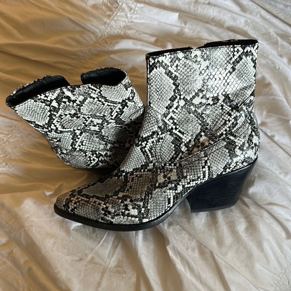 Jeffrey Campbell Snakeskin Ankle Boots